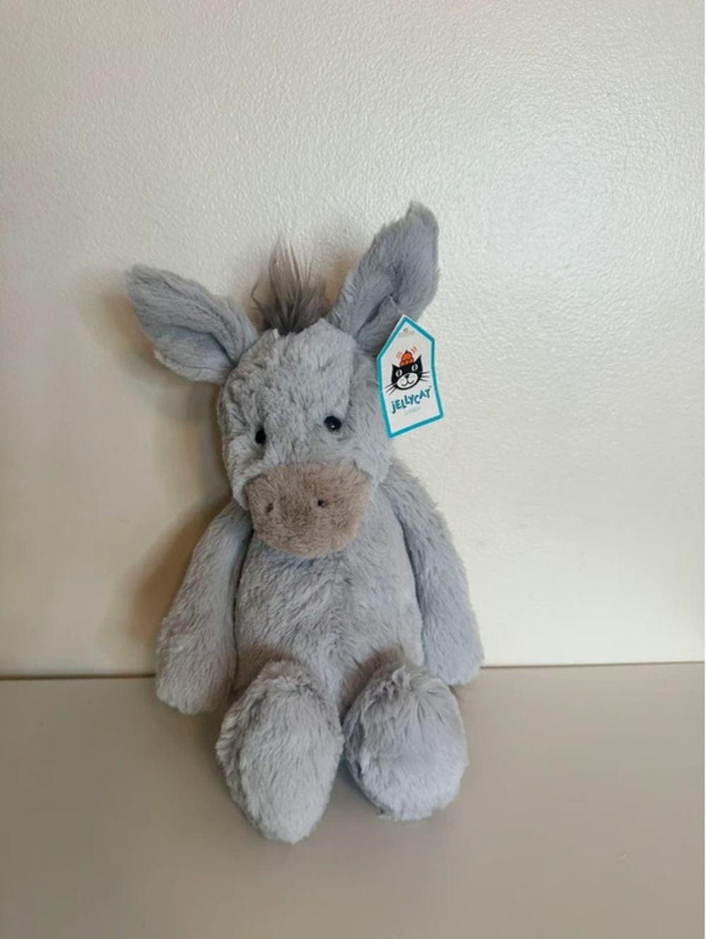 Jellycat Grey Medium Bashful Donkey, Retired NWT HTF